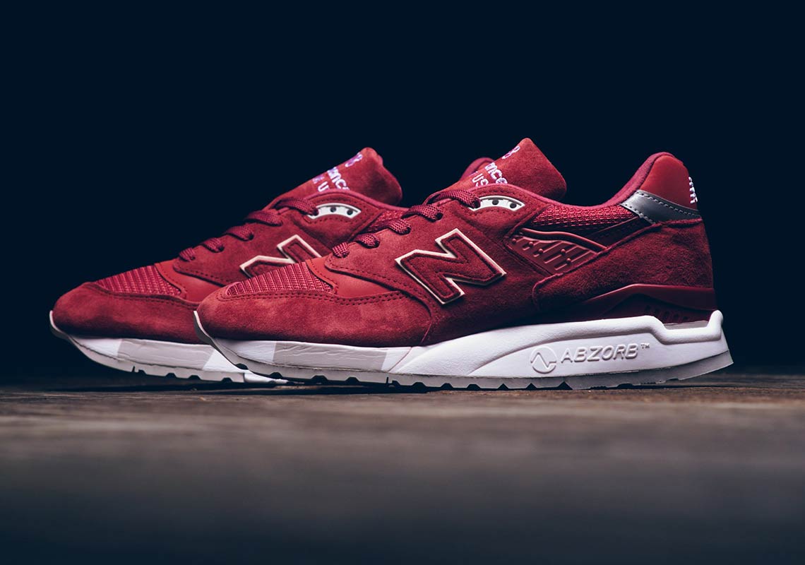 New Balance 998 Red Suede Women's 