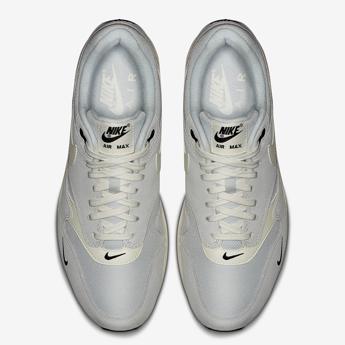 Nike air max 1 hot sale mini swoosh pure platinum