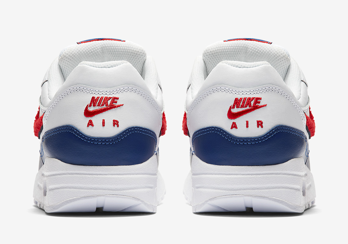 Nike Air Max 1 Kids Chenille Swoosh AJ9747 100 SneakerNews