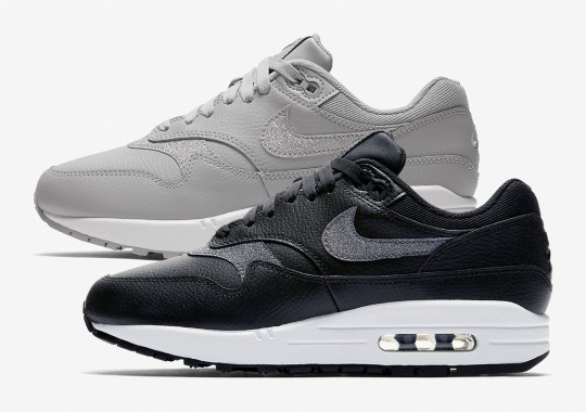 The Nike Air Max 1 Premium Arrives In Grey And Black Leathers