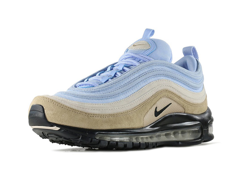 air max 97 desert and sky on feet