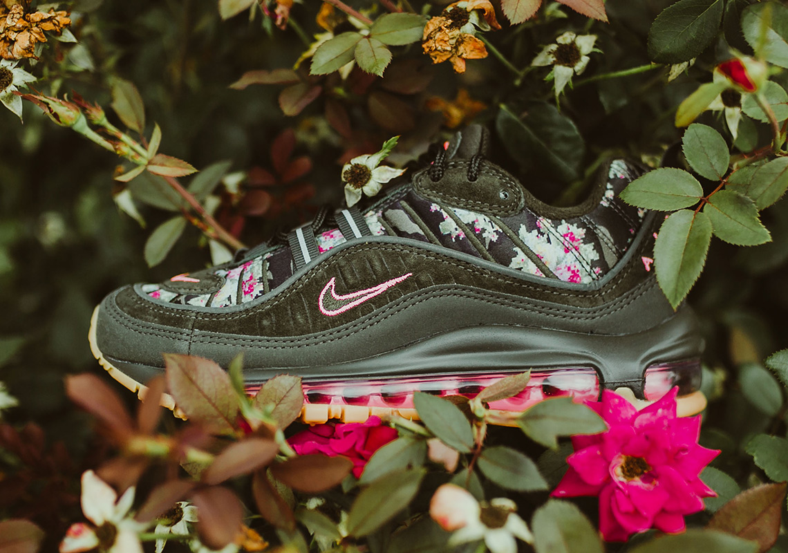 Nike Air Max 98 Black Sequoia Floral AQ6488-300 | SneakerNews.com