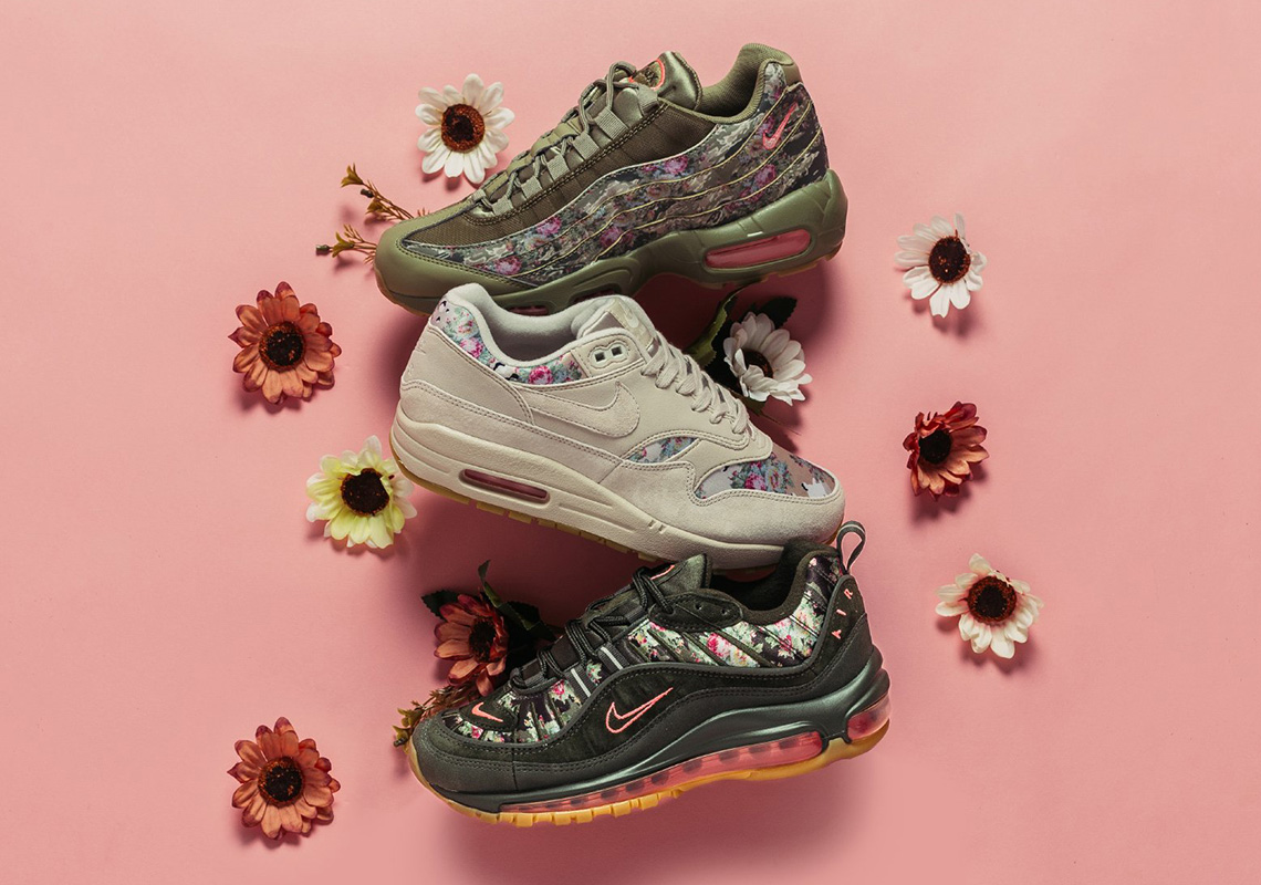 Nike's Pairing Of Camo And Floral Prints Arrives On Three Air Max Models For Women