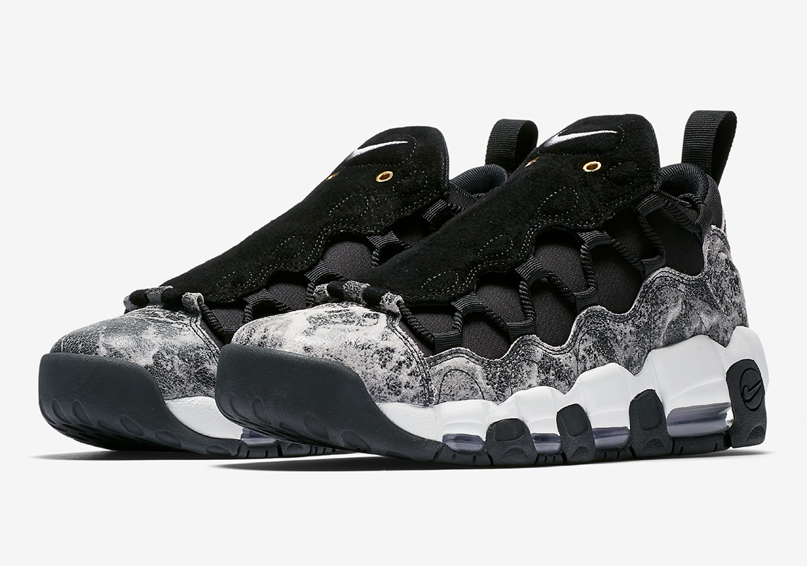 The Nike Air More Money LX Features Crinkled Black Leather - SneakerNews.com