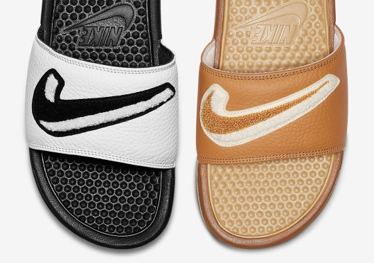 Nike Adds Chenille Swooshes To The Benassi Slide