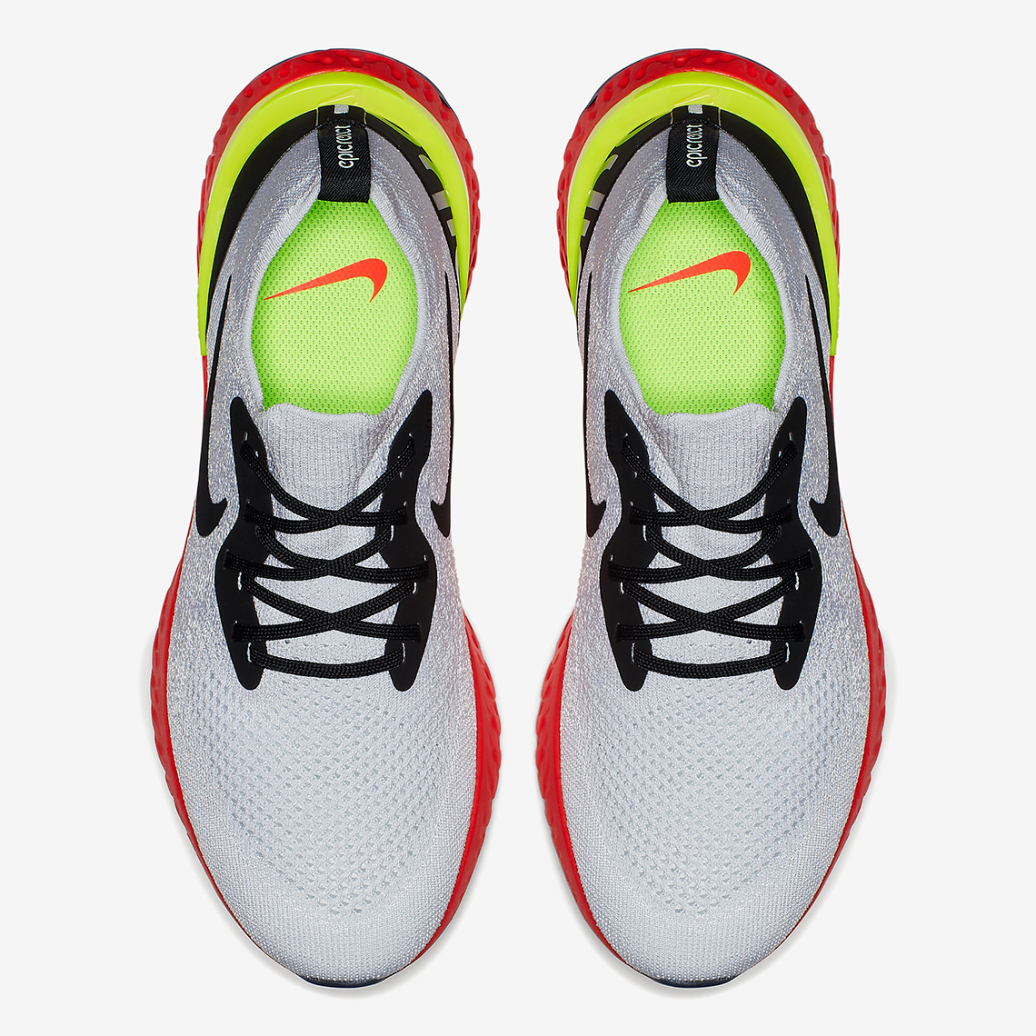 Nike epic react on sale flyknit white bright crimson