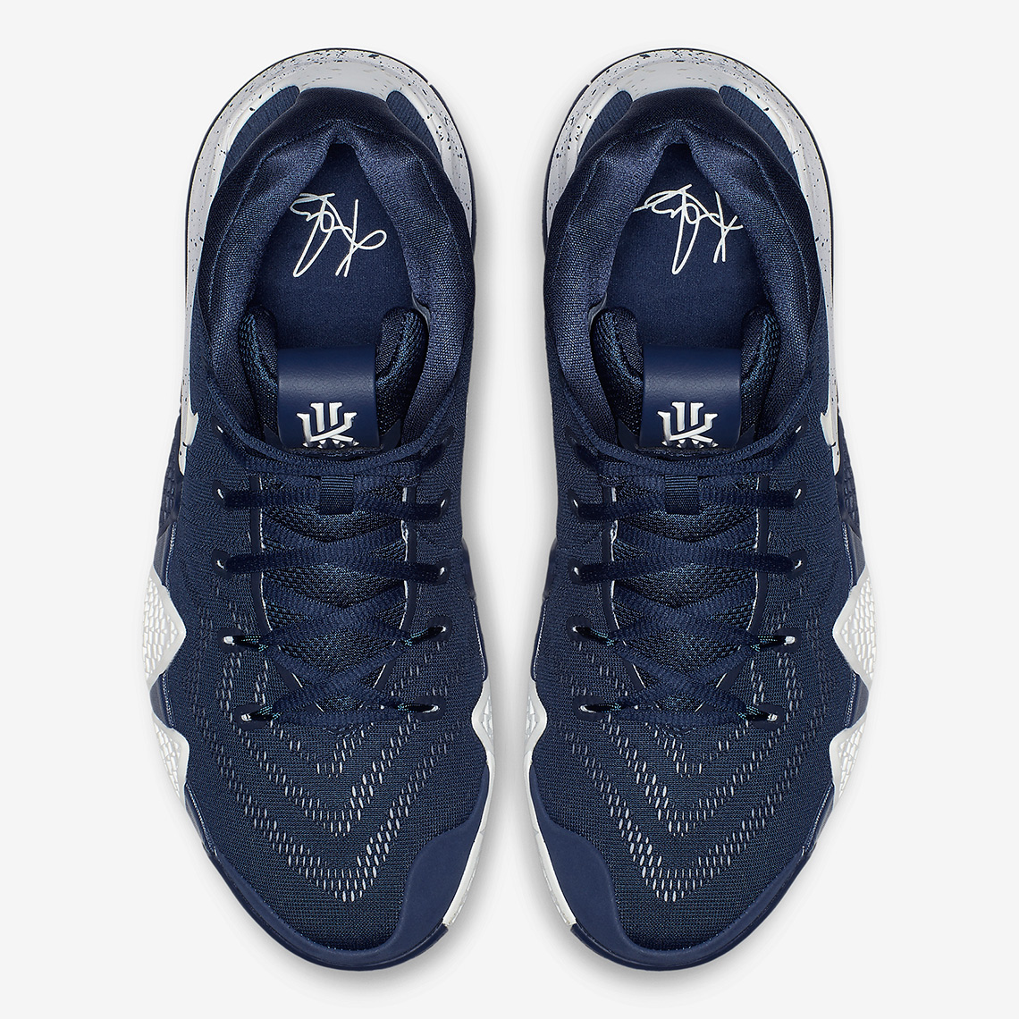 kyrie 4 navy and white