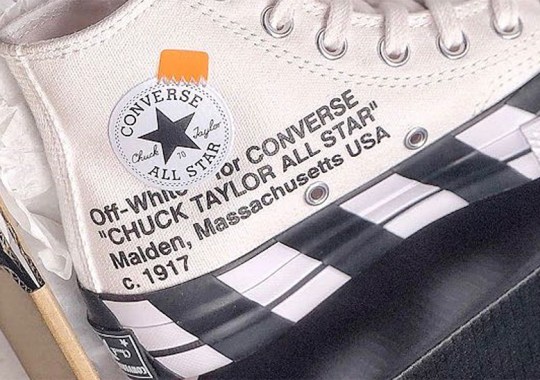 New Images Of The Off-White x Converse Chuck Taylor In Black And White Emerge