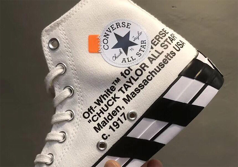 OFF-WHITE x Converse Chuck 70 Stripe Releasing Tomorrow •