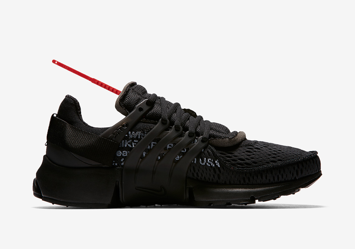 Nike presto off white on sale black