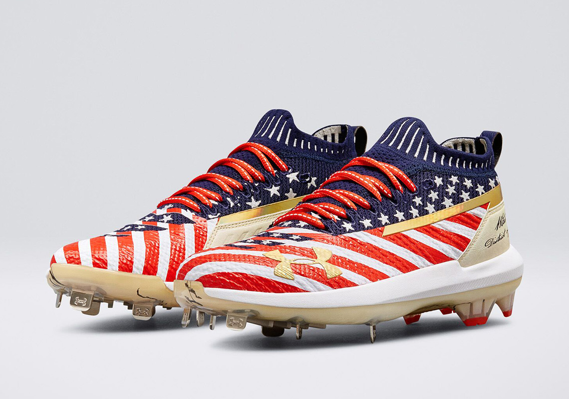 red white and blue bryce harper cleats