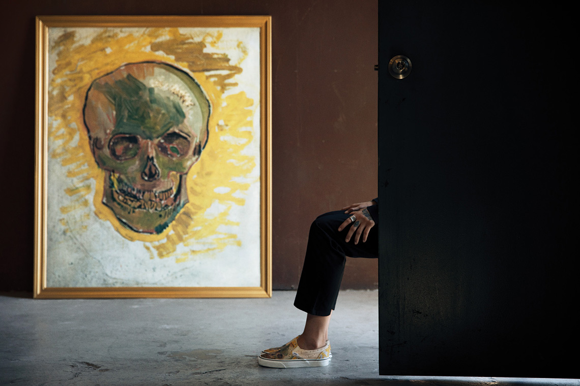 van gogh skull shoes