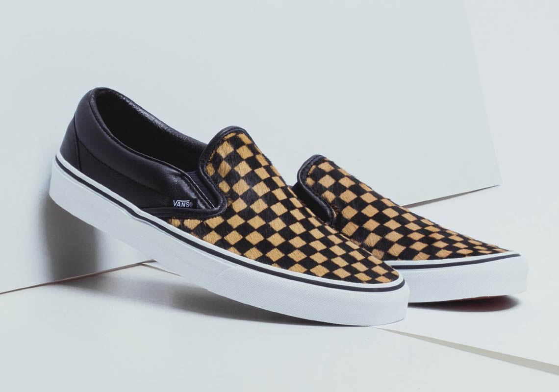 Vans calf hair on sale leopard era shoes