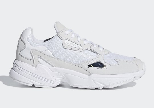 The adidas Falcon Is Releasing In Triple White