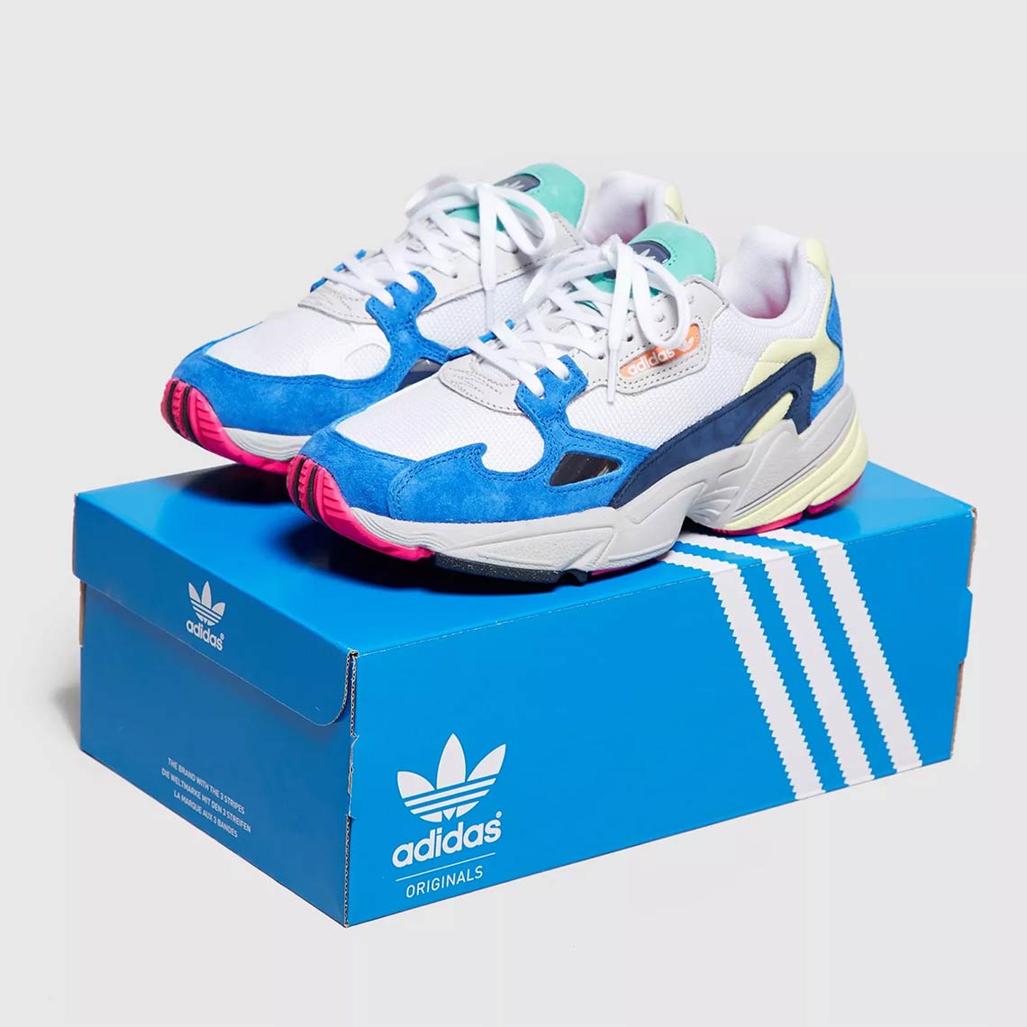 adidas falcon blue and pink