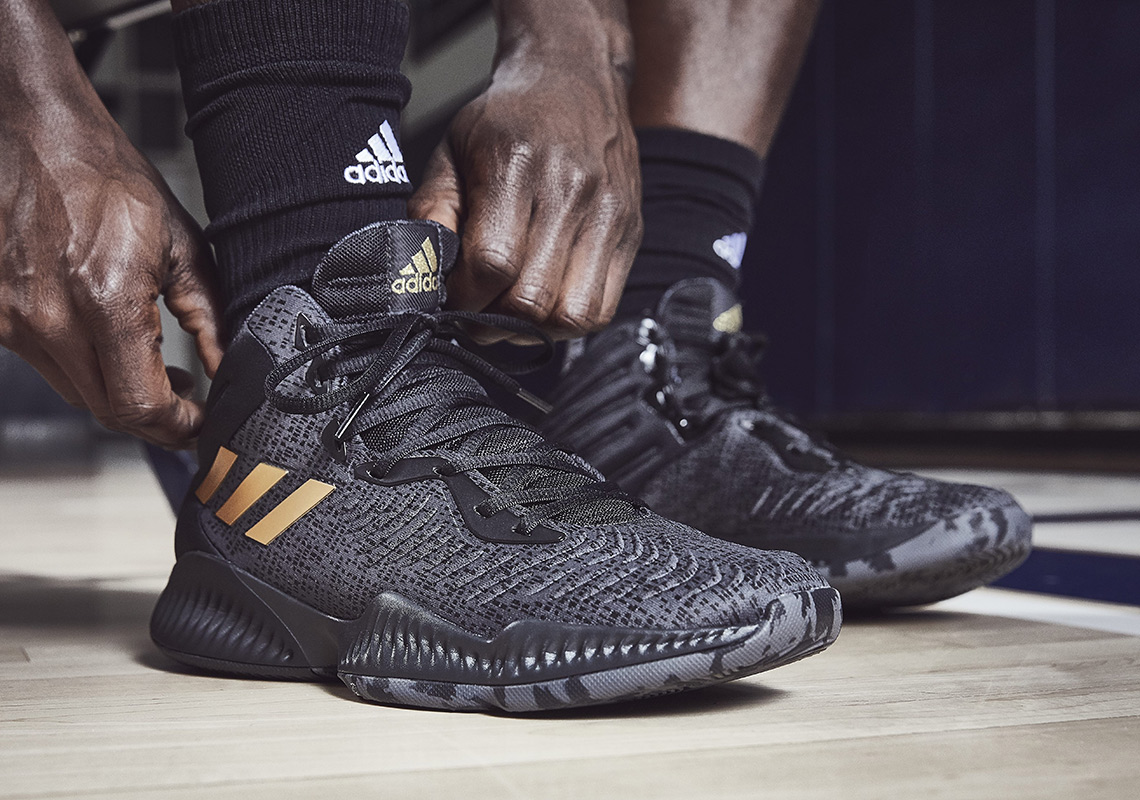 Adidas Mad Bounce Basketball Shoe Black Gold 2