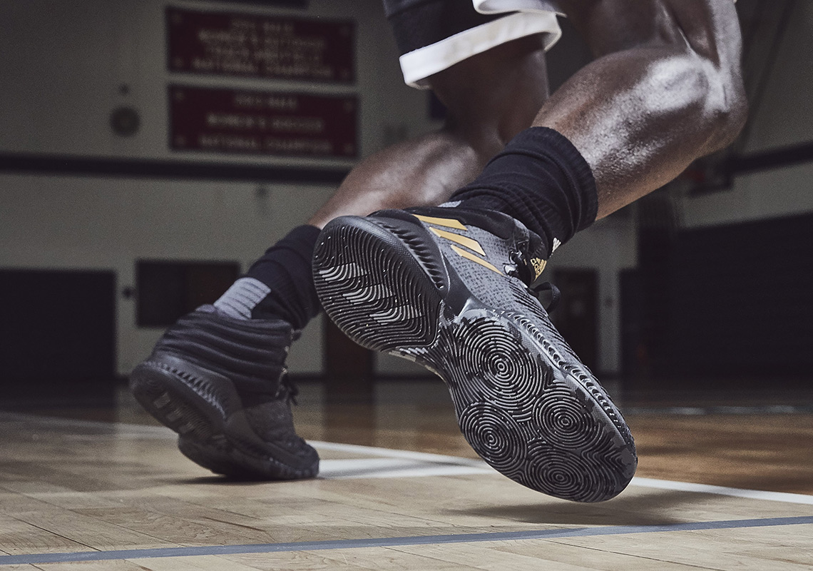 Adidas Mad Bounce Basketball Shoe Black Gold 3