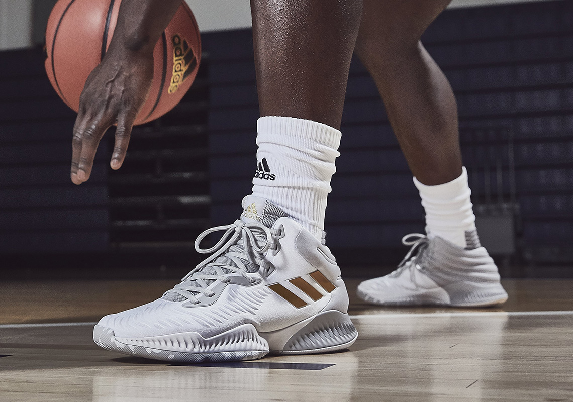 Adidas Mad Bounce Basketball Shoe White Gold 3