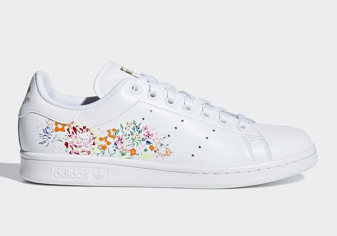 Adidas Stan Smith White Floral Bc0259 5