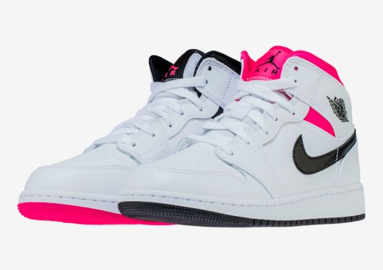The Air Jordan 1 Mid Alternates Hyper Pink And Black