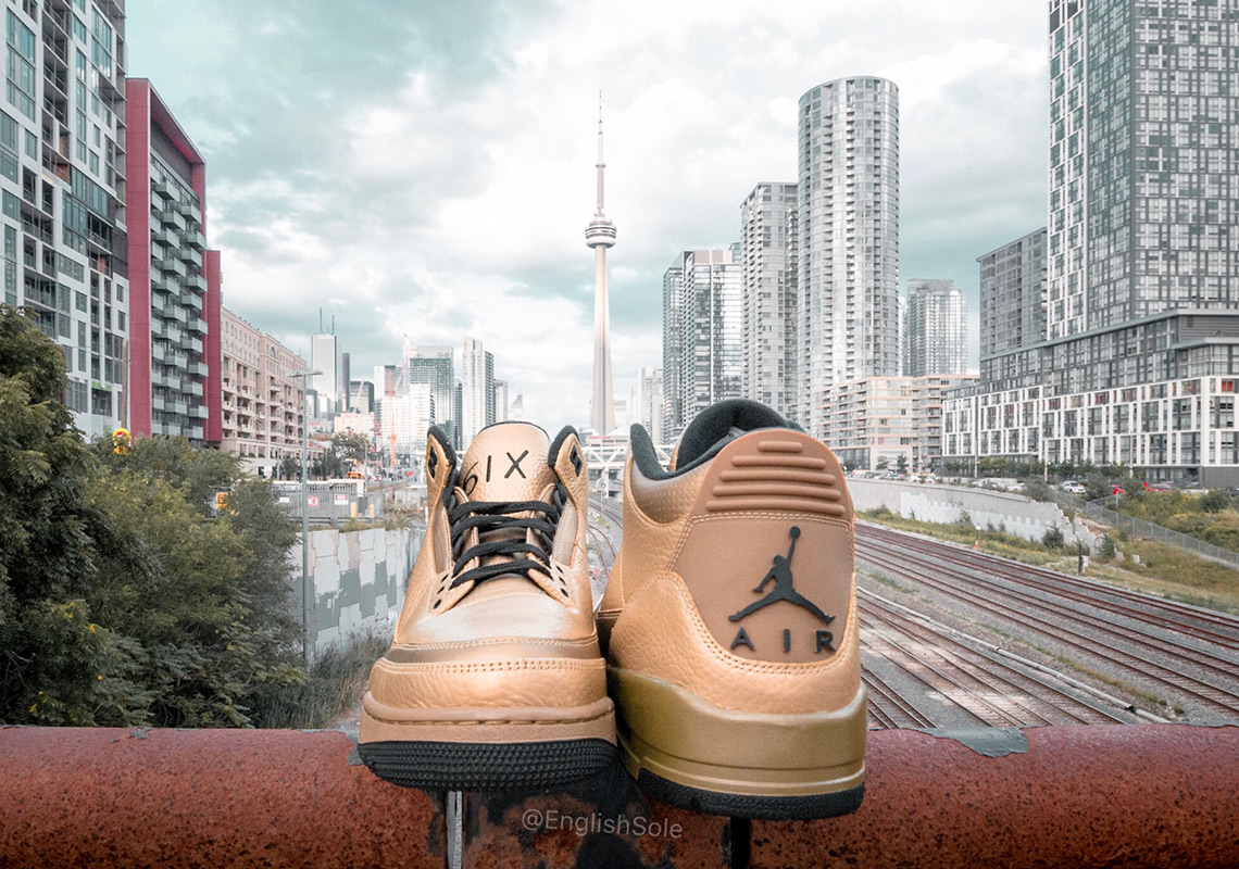 Air Jordan 3 Drake Gold 6ix Toronto6 