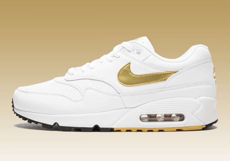 white and gold air maxes