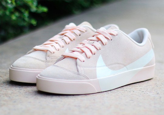 The Big Swoosh’ed Nike Blazer Arrives In Soft Pink