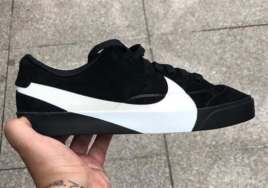 The Nike Blazer City Low XS Features An Oversized Swoosh