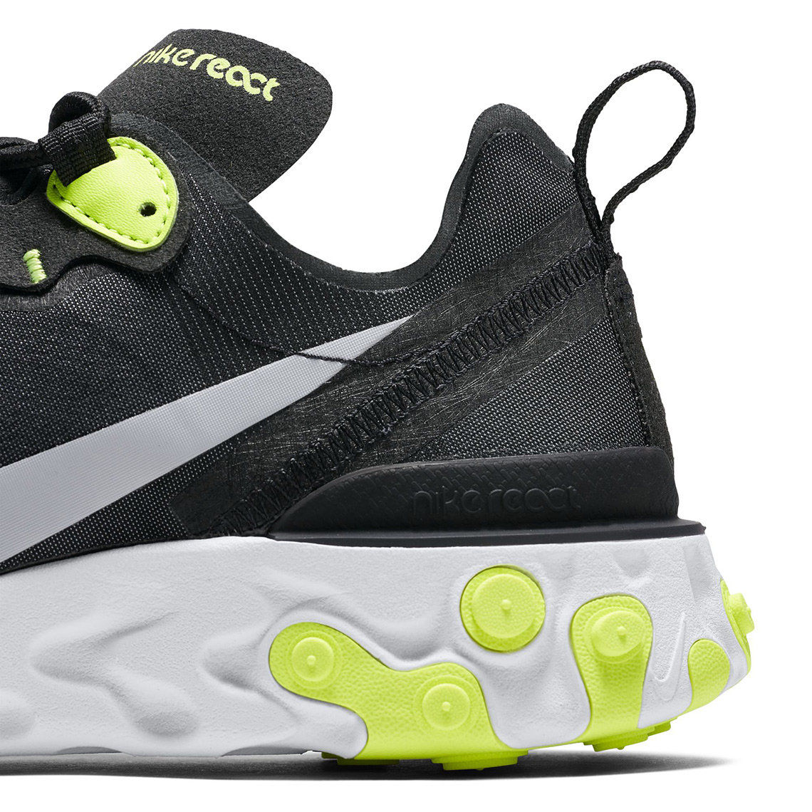 Nike React Element 55 Black Volt Grey 1