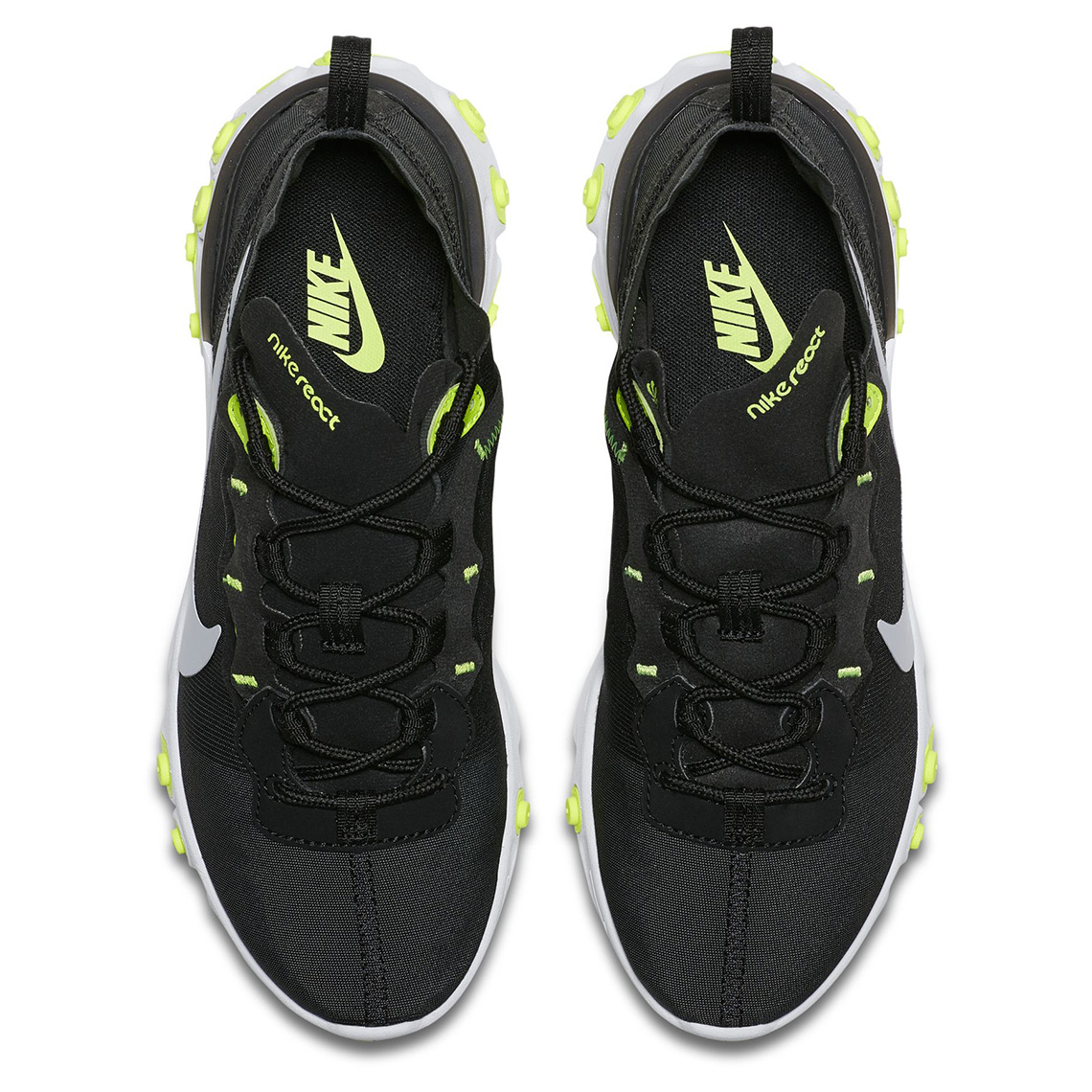 Nike React Element 55 Black Volt Grey 3