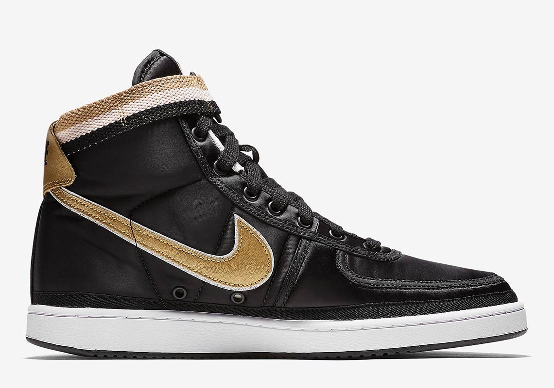 Nike Vandal High Satin Black Gold Ah8652 002 7