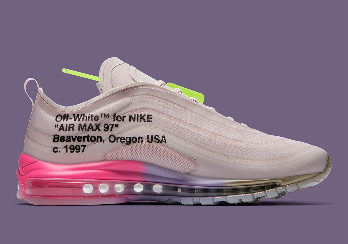 pink off white air max 97
