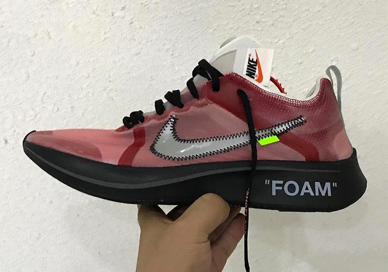 The Off-White x Nike Zoom Fly SP Appears In Burgundy