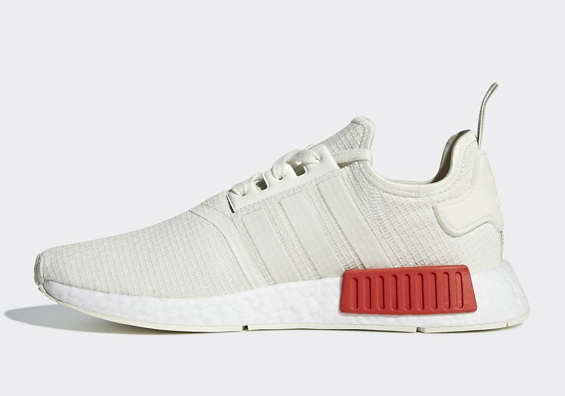 white and red nmds