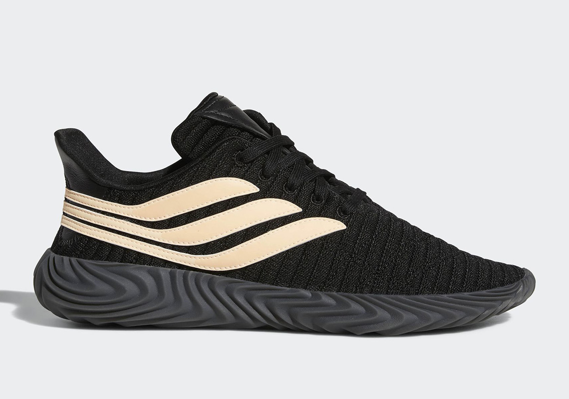The adidas Sobakov Appears In Black And Chalk Coral