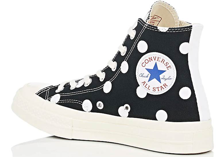 comme de garcon converse polka dot