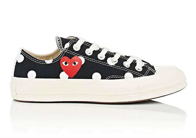 Comme Des Garcons Converse Chuck Taylor Polka Dot Black Low 2