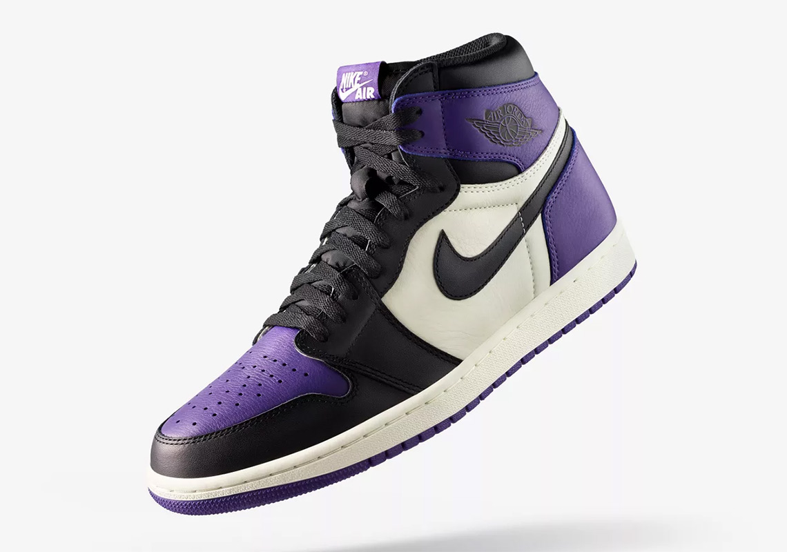 purple air jordan 1s