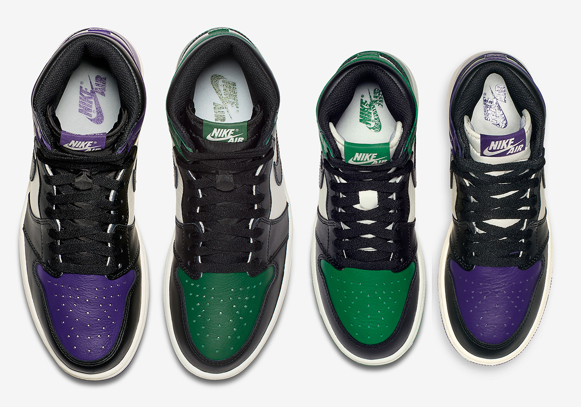 Air Jordan 1 Court Purple + Pine Green 