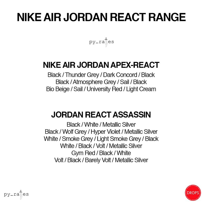 Jordan clearance react assassin