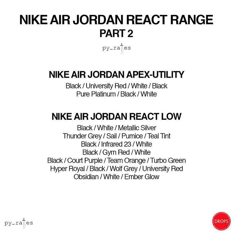 Jordan Brand React Models 2