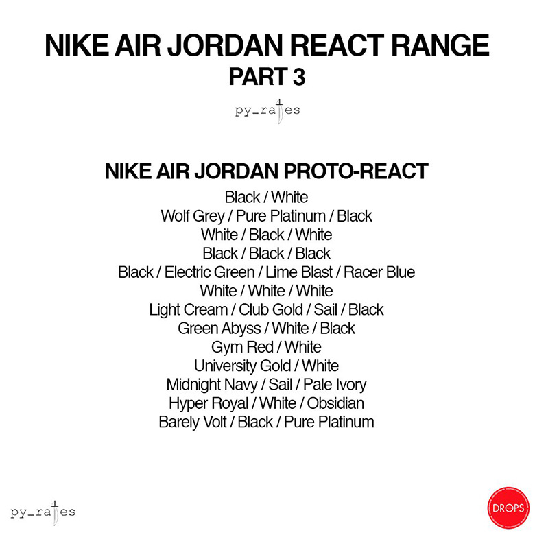 Jordan Brand React Models 3