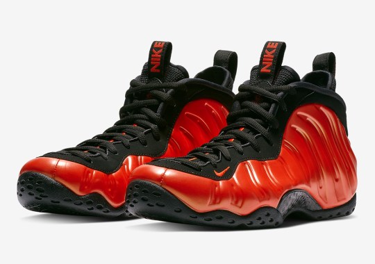 The Nike Air Foamposite One “Habanero” Features New Logo On Tongue And Heel