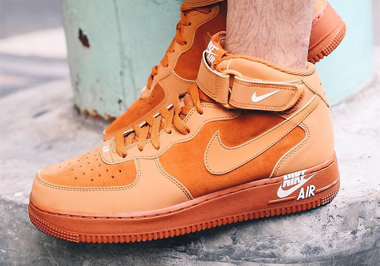 nike air force mid orange