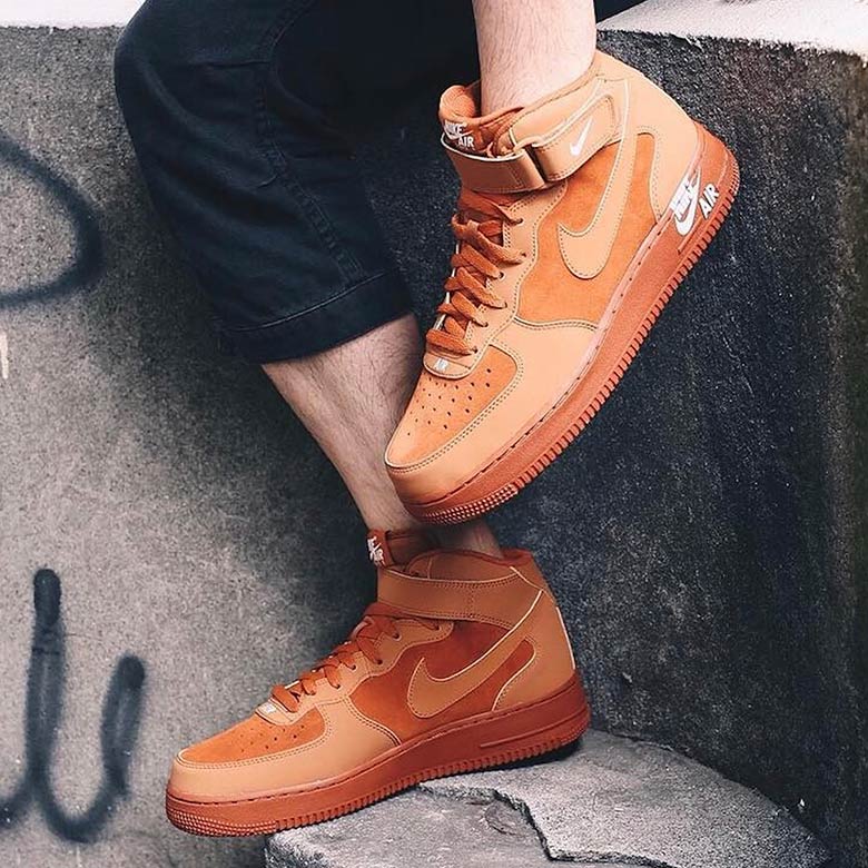 nike air force mid orange