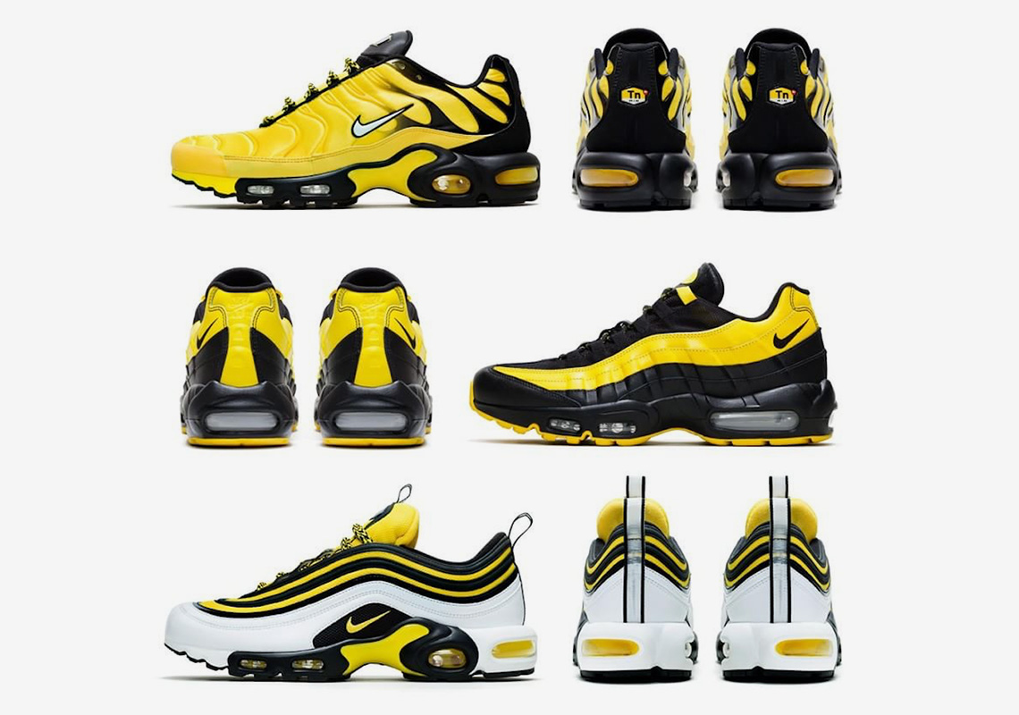 nike tn air max plus frequency pack yellow black