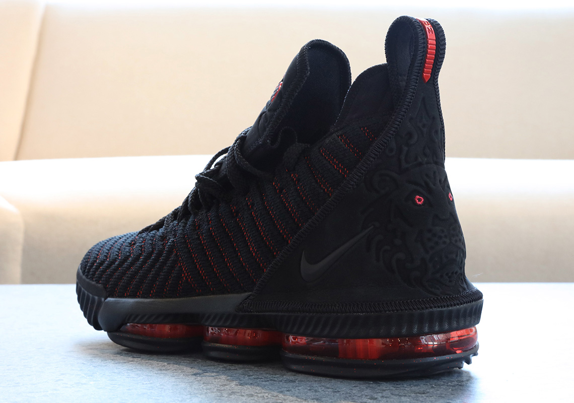 lebron 16s red and black