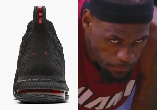 The Red Eyes On The Nike LeBron 16 “Fresh Bred” Inspired By LeBron’s Sinister Staredown