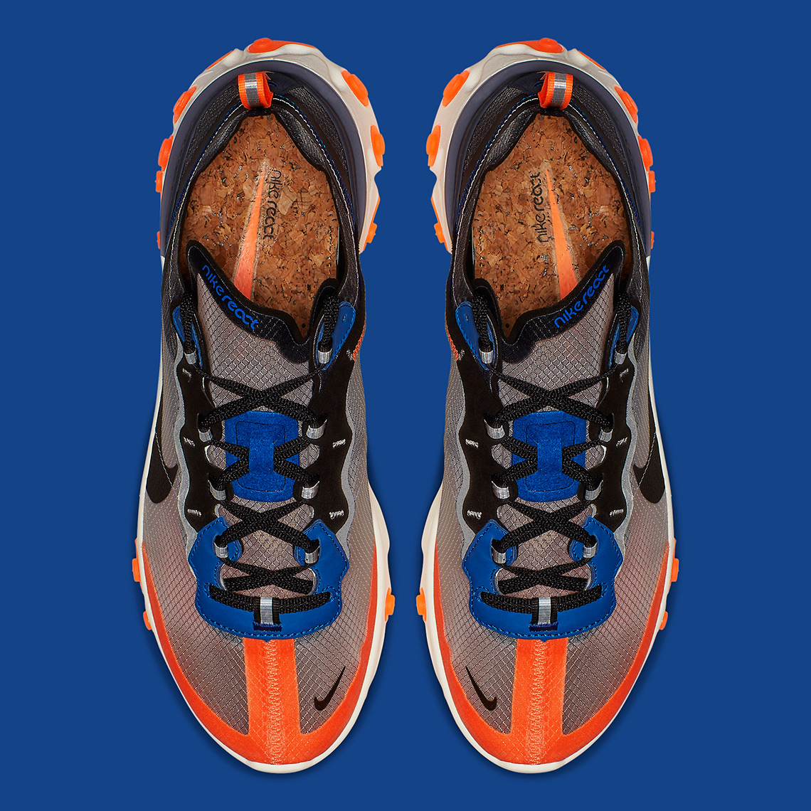 Nike react hot sale orange blue