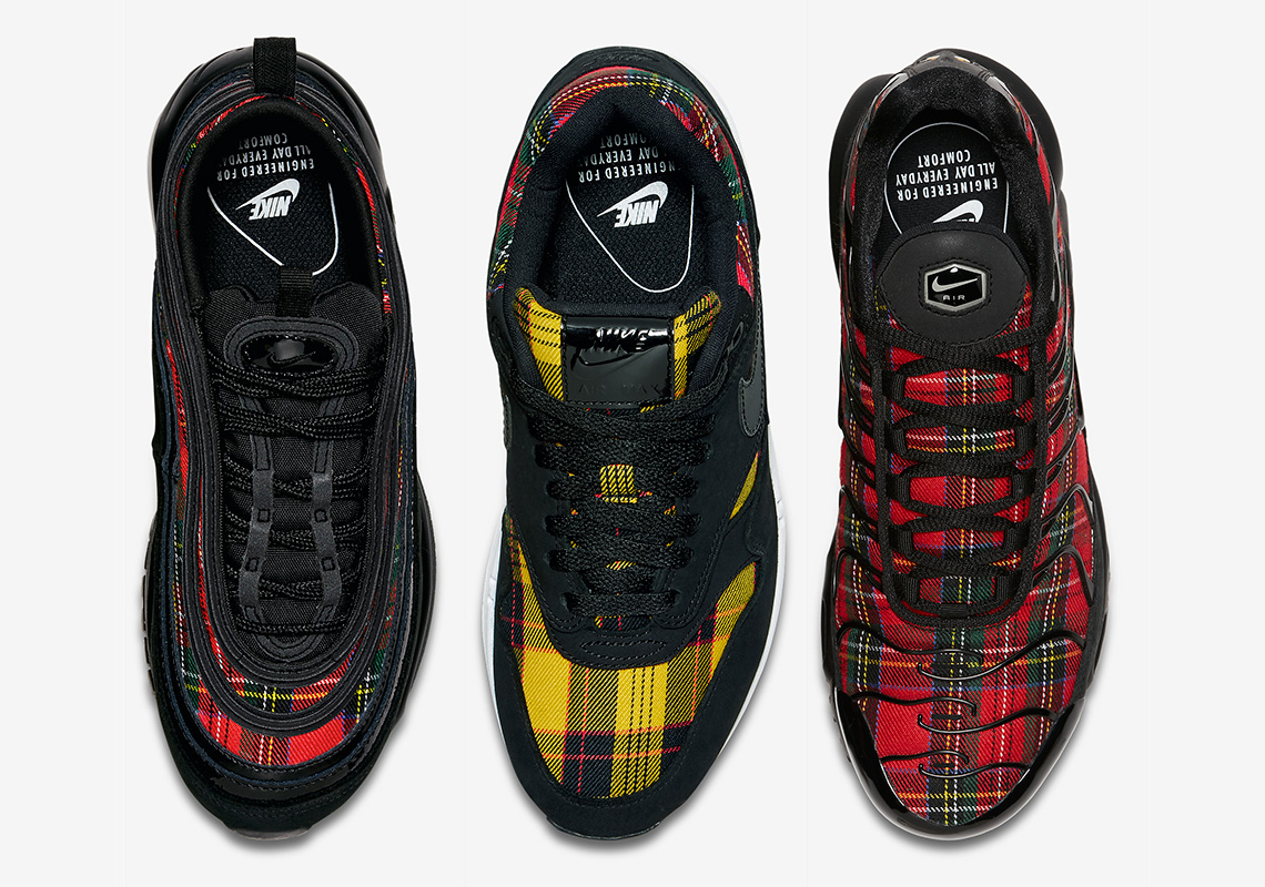 red plaid nike shoes